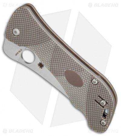 Spyderco Hundred Pacer Liner Lock Knife Brown/Tan G-10 (4" Satin) C225GP