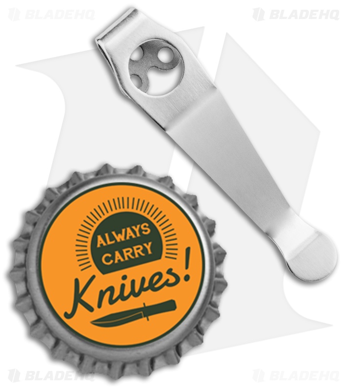 Lynch Northwest Short Titanium Spyderco Pocket Clip (Polished) NW