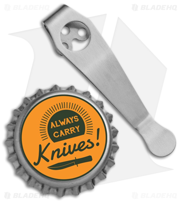 Lynch Northwest Short Titanium Spyderco Pocket Clip (Satin) NW