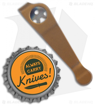Lynch Northwest Spyderco Para 3 Right Hand Ti Pocket Clip (Bronze) NW
