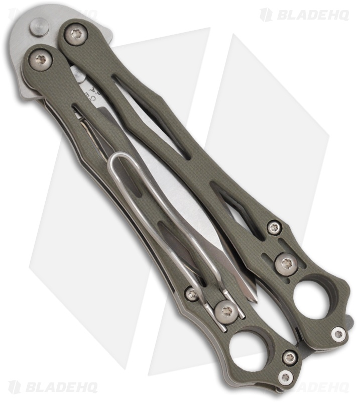 Spyderco SmallFly Foliage Green G10 Butterfly Knife Balisong Flipper B02GPFG