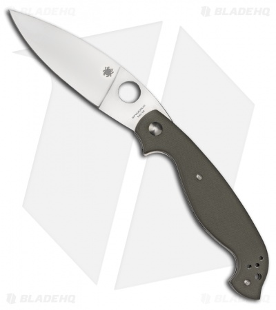 Spyderco Barong by Ed Schempp Folding Knife Green G-10 (Plain) C124GPFG
