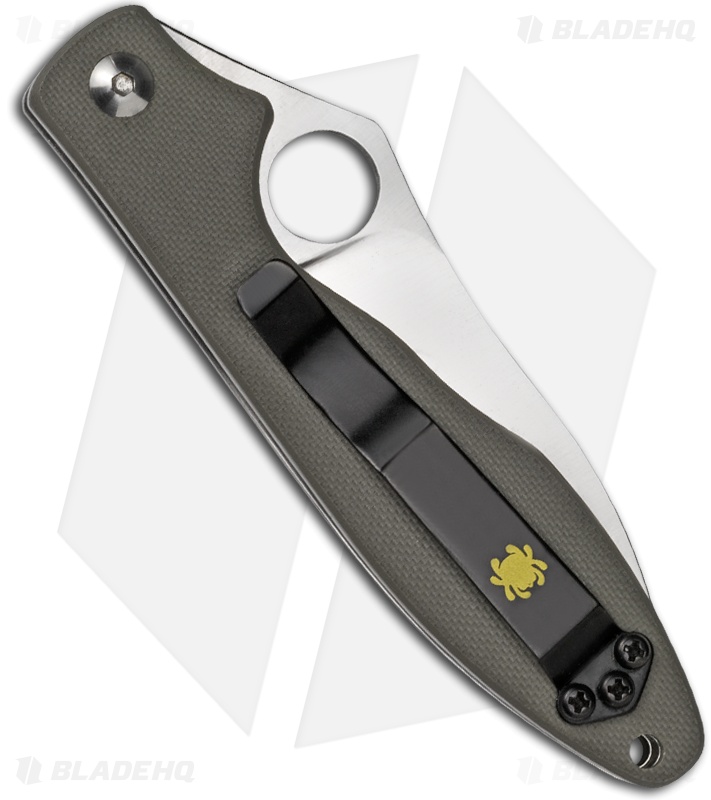 Spyderco Khukuri by Ed Schempp Folding Knife Green G-10 (Plain) C125GPFG Kukri