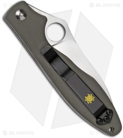 Spyderco Khukuri by Ed Schempp Folding Knife Green G-10 (Plain) C125GPFG Kukri