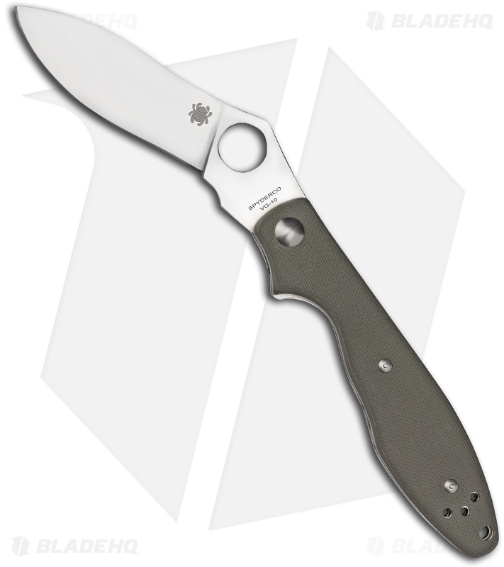 Spyderco Khukuri by Ed Schempp Folding Knife Green G-10 (Plain) C125GPFG Kukri
