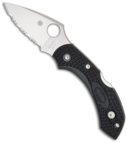 Spyderco Dragonfly 2 Black FRN Folding Knife (2.25" Satin Full Serr) C28SBK2