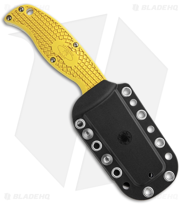 Spyderco Enuff Knife H1 Sheepsfoot Fixed Blade Yellow (2.75