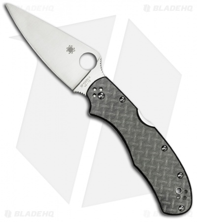 Spyderco "R" Nishijin Folding Knife Glass Fiber Handle (3.5" Satin Plain) C67GFP