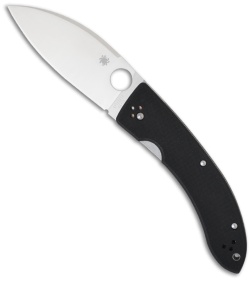 Spyderco Lum Large Chinese Folder Knife Black G-10 (3.75" Satin) C143GP