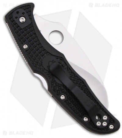 Spyderco Matriarch 2 Knife Black FRN (3.55" Satin Full Serr) C12SBK2