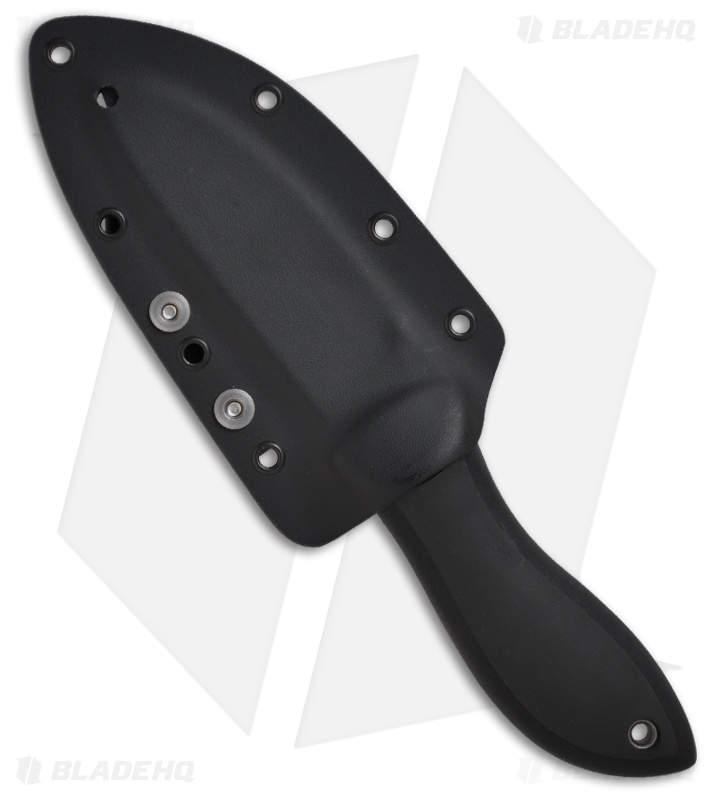 Spyderco Bill Moran Drop Point Fixed Blade Knife (3.88" Black Plain) FB02PBB