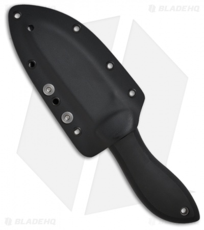 Spyderco Bill Moran Drop Point Fixed Blade Knife (3.88" Black Plain) FB02PBB