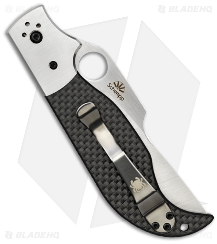 Spyderco Navaja Knife w/ Carbon Fiber (3.875" Satin Plain) C147CFP