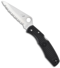 Spyderco Pacific Salt H-1 Knife C91SBK Black FRN (3.81" Satin Serr)