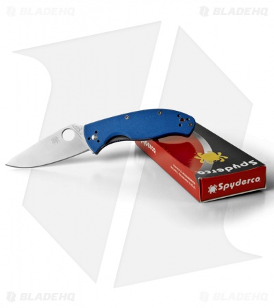 Spyderco Tenacious Folding Knife Blue G-10 (3.375" Satin) C122GPBL