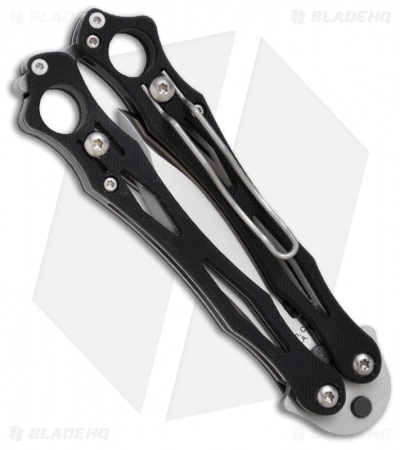 Spyderco SmallFly Butterfly Knife Balisong Flipper Black (3" Satin) B02GP