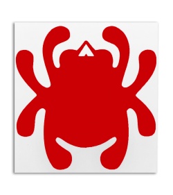 Spyderco Bug Mirror Decal (Red)