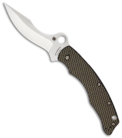 Spyderco Szabo Folder Gold Lined Carbon Fiber (4.6" Satin) C146CFP