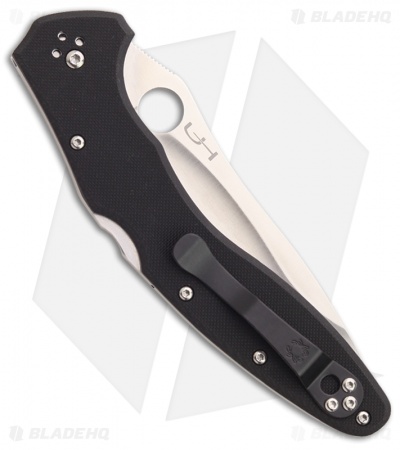 Spyderco Ulize Folder Black G-10 Folding Knife (4.11" Satin) C161GP