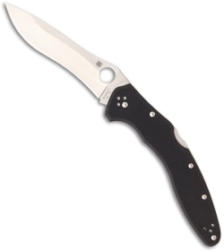 Spyderco Ulize Folder Black G-10 Folding Knife (4.11" Satin) C161GP