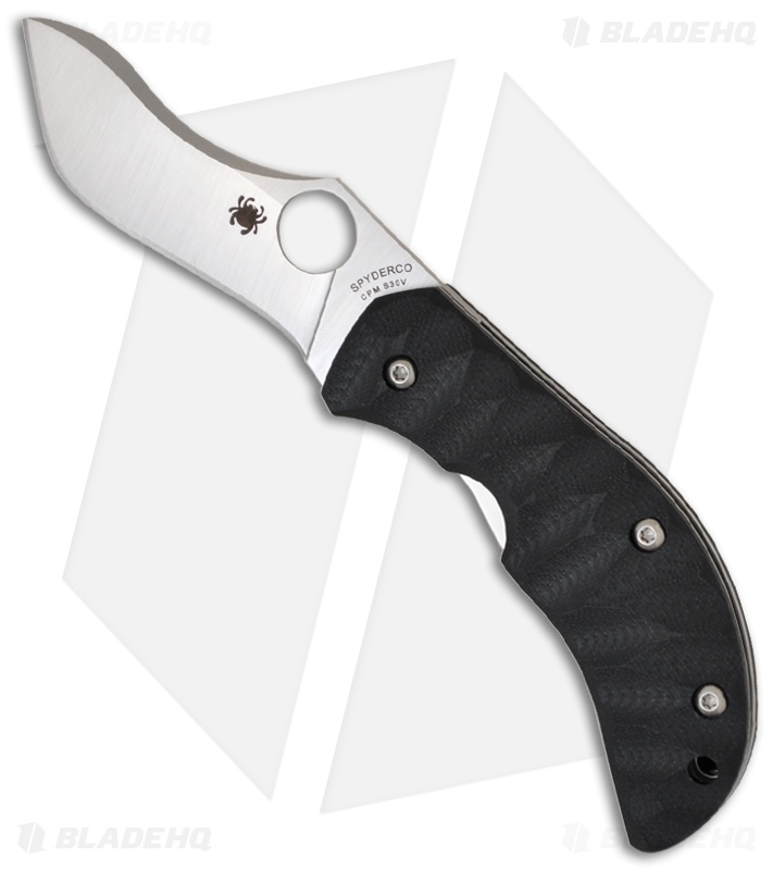 Spyderco Knives Anso Zulu Knife w/ Black G-10 (3" Satin Plain) C145GP