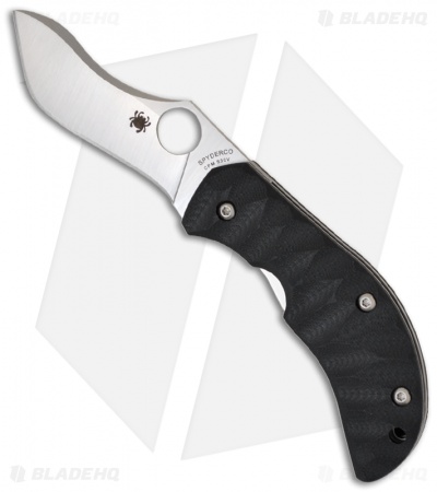 Spyderco Knives Anso Zulu Knife w/ Black G-10 (3" Satin Plain) C145GP