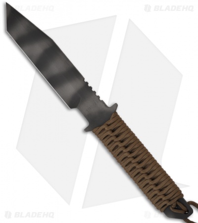 Strider BT Fixed Blade Knife w/ Tan Cord (6.25" Tiger Plain)