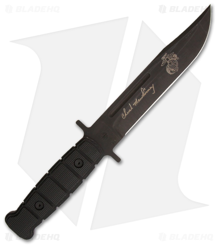 Strider Mawhinney Fighting Knife w/ Black G10 Fixed Blade (6.38" Black) CMFK