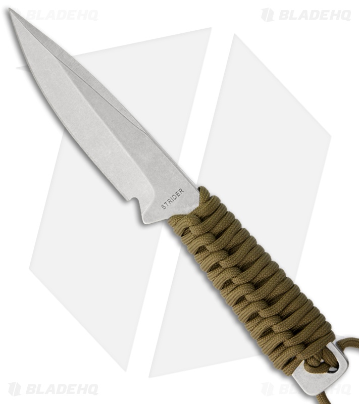Strider WP Drop Point Knife Fixed Blade w/ Coyote Brown Wrap