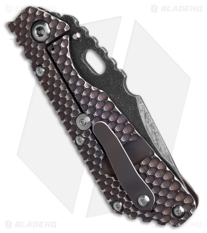 Strider Custom Knives SMF DGG Purple Titanium Gunner Grip (4.50" Serr)