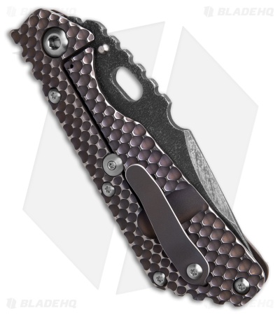 Strider Custom Knives SMF DGG Purple Titanium Gunner Grip (4.50" Serr)