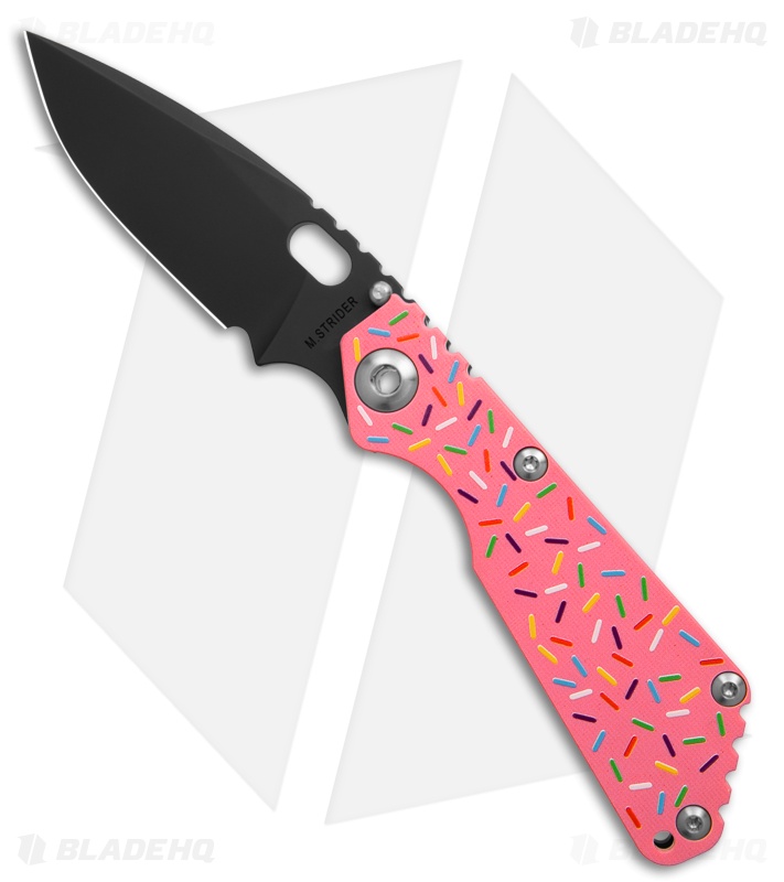 Strider SnG Dessert Warrior Midnight Snack Pink/Sprinkle G-10 (3.5" Black)