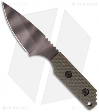 Strider SA Green GG Fixed Blade Knife Gunner Grip (3.25" Tiger Stripe)