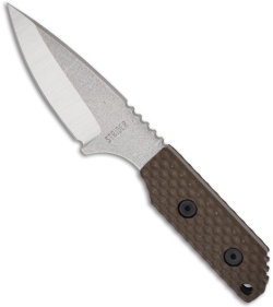 Strider Knives SA Titanium Fixed Blade Knife w/Coyote Gunner Grip (3.25" Satin)