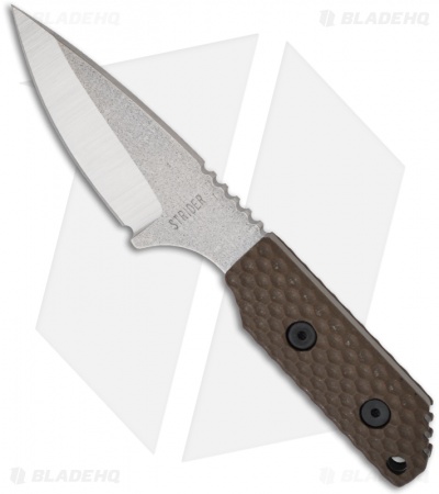 Strider Knives SA Titanium Fixed Blade Knife w/Coyote Gunner Grip (3.25" Satin)