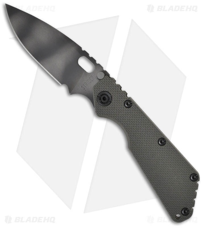 Strider SMF Green G-10 Folding Knife (3.9" Tiger Stripe)