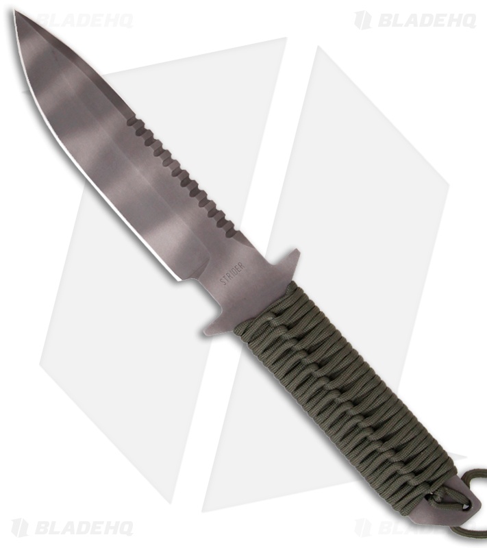 Strider MTL Large Sniper Fixed Blade Knife w/ OD Cord (7" Tiger Stripe)