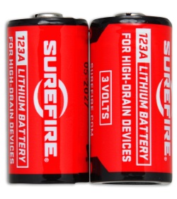 Surefire Premium Lithium CR123A Batteries for High-Drain Devices Two Pack (2)