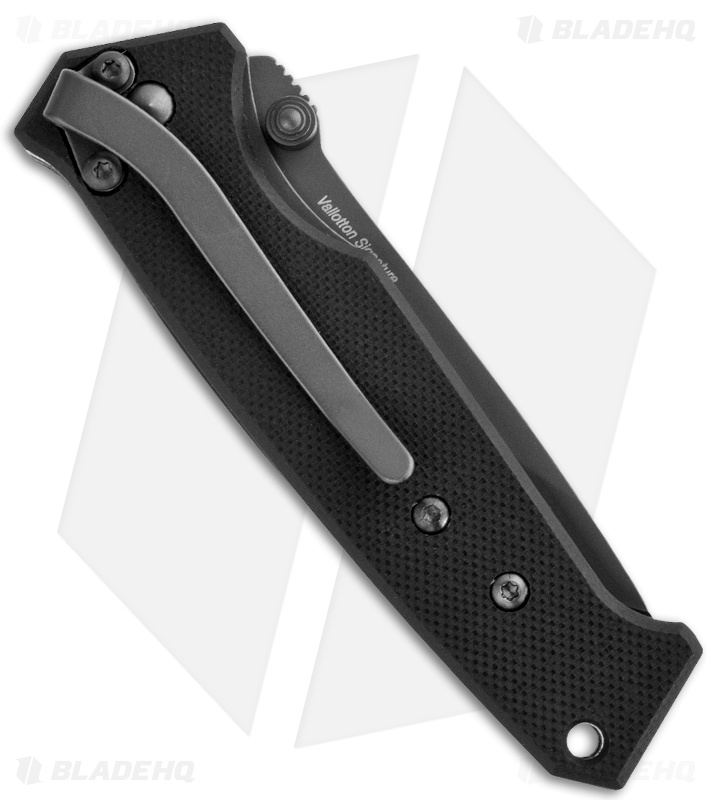 Timberline Vallotton Medium Signature Spring Assisted Knife (2.5" Black Plain)