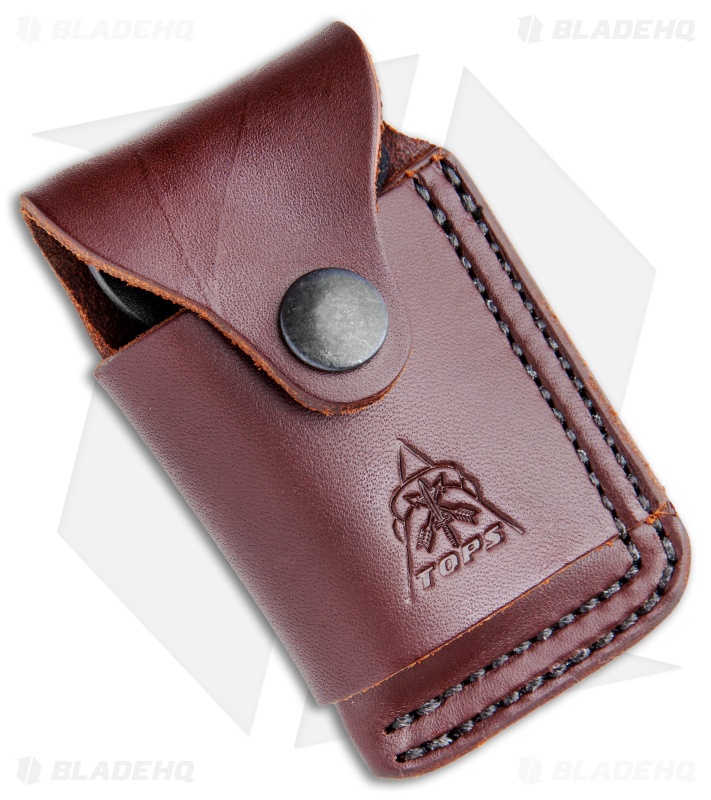 TOPS Knives Mini "Sling" Slingshot Tan Canvas Micarta w/ Leather Sheath