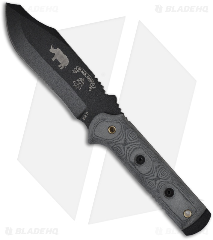 TOPS Knives Black Rhino Micarta Fixed Blade Knife (5