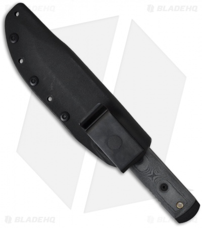 TOPS Knives Black Rhino Micarta Fixed Blade Knife (5" Black Plain) BRM-101