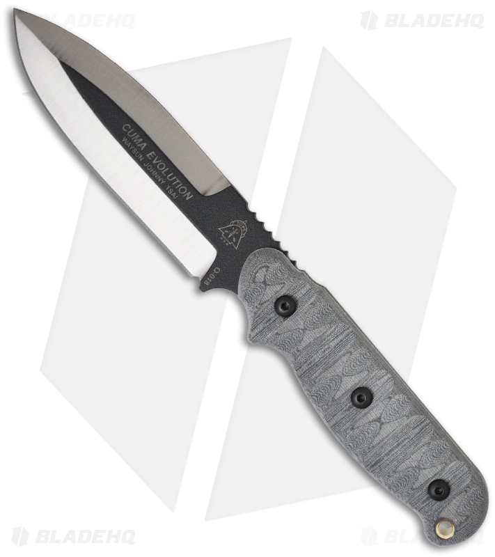TOPS Knives Cuma Evolution Knife (4.625" Black) CUMA-01