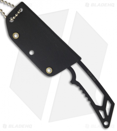 TOPS Knives Cuma Hiss Neck Knife (2.5" Black) HISS-01