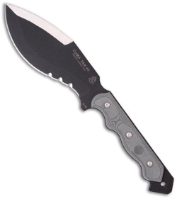 TOPS Knives Cuma Tak-Ri 2 Knife Kukri Fixed Blade (7" Black Plain) CUMATK-02