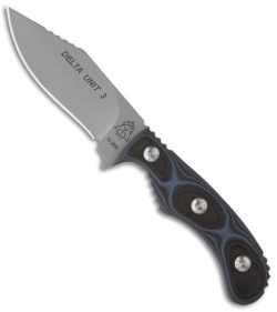 TOPS Knives Delta Unit 3 Fixed Blade Knife (3" Dark Grey) DEUT-03*DISCOUNTED*