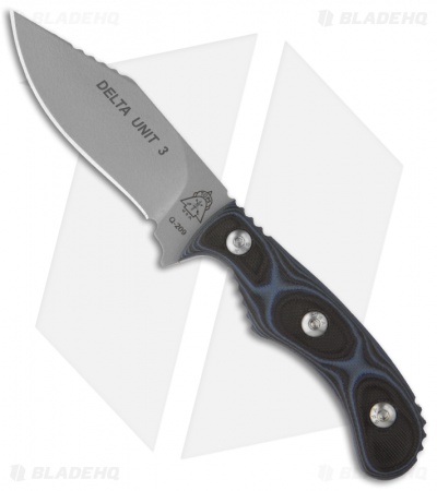 TOPS Knives Delta Unit 3 Fixed Blade Knife (3" Gray Plain) DEUT-03