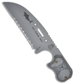 TOPS Knives FDX Shark Heat Fixed Blade Knife (4" Gray Serr) FDX-44