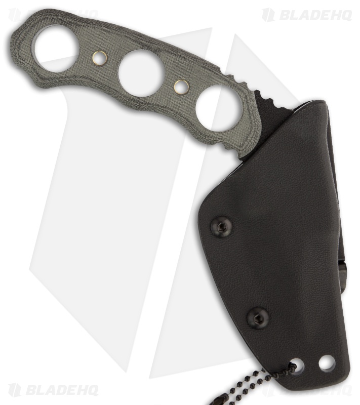 TOPS Knives Devil's Elbow XL Knife Fixed Blade (2.13" Black Plain) DEV-01