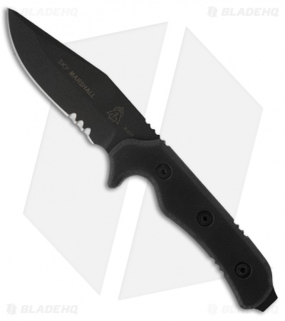 TOPS Knives Sky Marshall HP Knife Fixed Blade (4.38" Black Serr) SKY-02